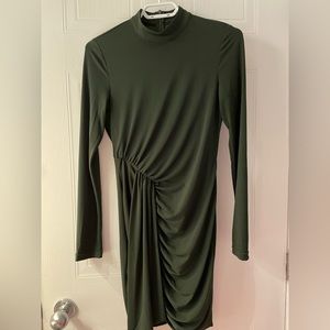 Green ruched dress